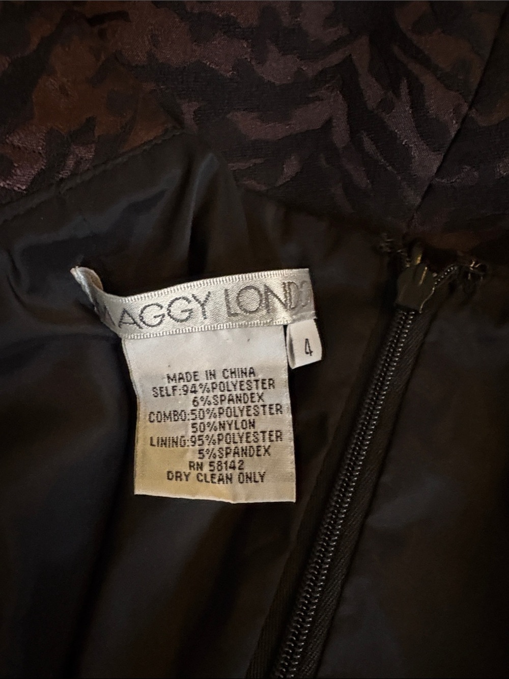 Maggy London Brown Textured Mini Dress with Ruffled Straps - Picture 4 of 6